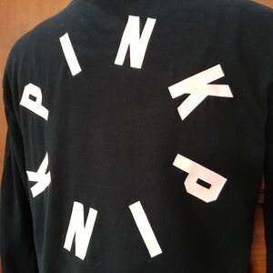 PINK Victoria's Secret Black Cropped T